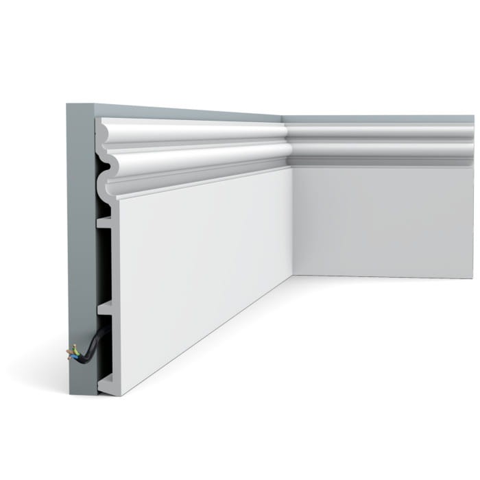 SX193 AUTOIRE Orac Decor – Wysoka, Klasyczna Listwa Przypodłogowa z Półwałkami i Przetłoczeniami | 25 cm Stylu i Funkcjonalności